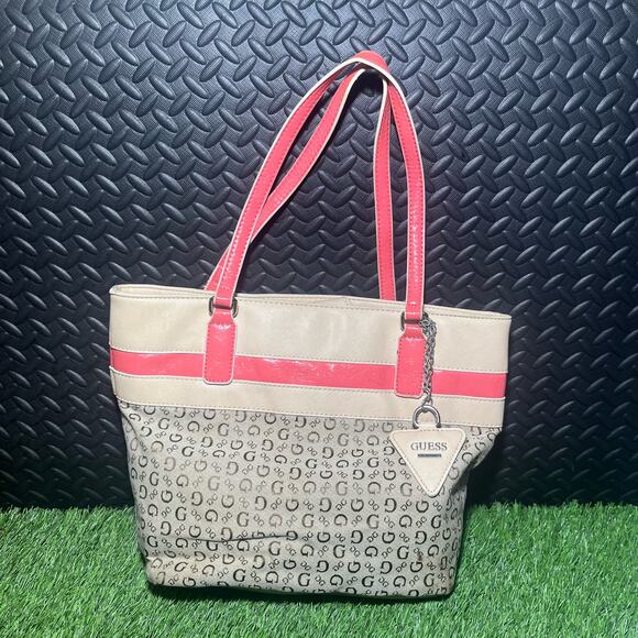 Guess Cream Pink Tote Bag Medium Size - Picture 1 of 5